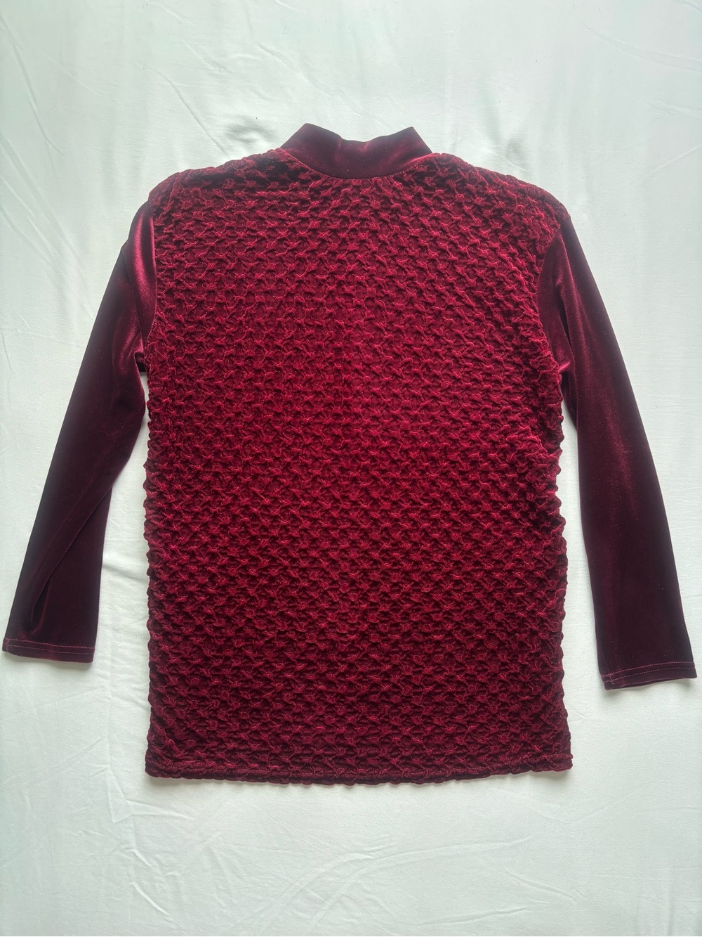 Vintage Cranejeannette Burgundy Velvet Sweater
